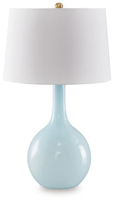 Prime Furniture - Ashley Furniture - Rylanton Lighting - Glass Table Lamp (1/CN) / Aqua - L430874
